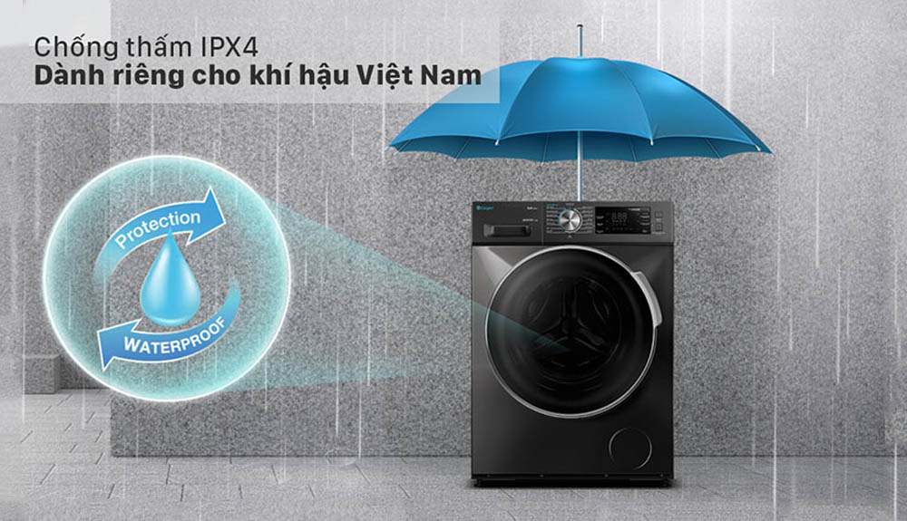 Máy Giặt WF-125I140BGB đạt tiêu chuẩn chống thấm nước IPX4