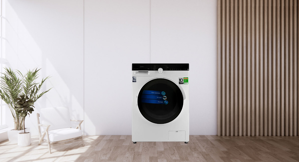 Máy giặt Midea khối lượng giặt 9.5kg phù hợp cho gia đình 5 - 7 thành viên