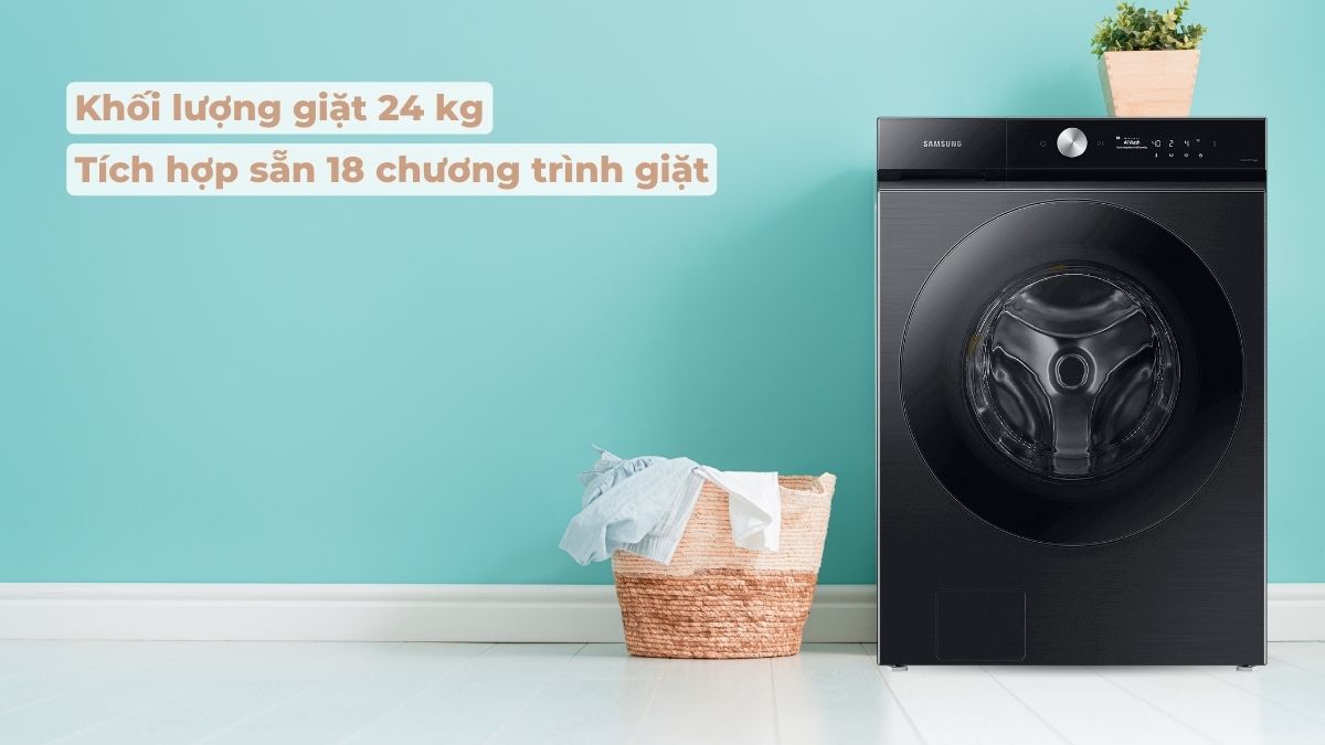Máy Giặt Samsung Inverter 24 kg WF24B9600KV/SV tích hợp đa dạng chương trình giặt