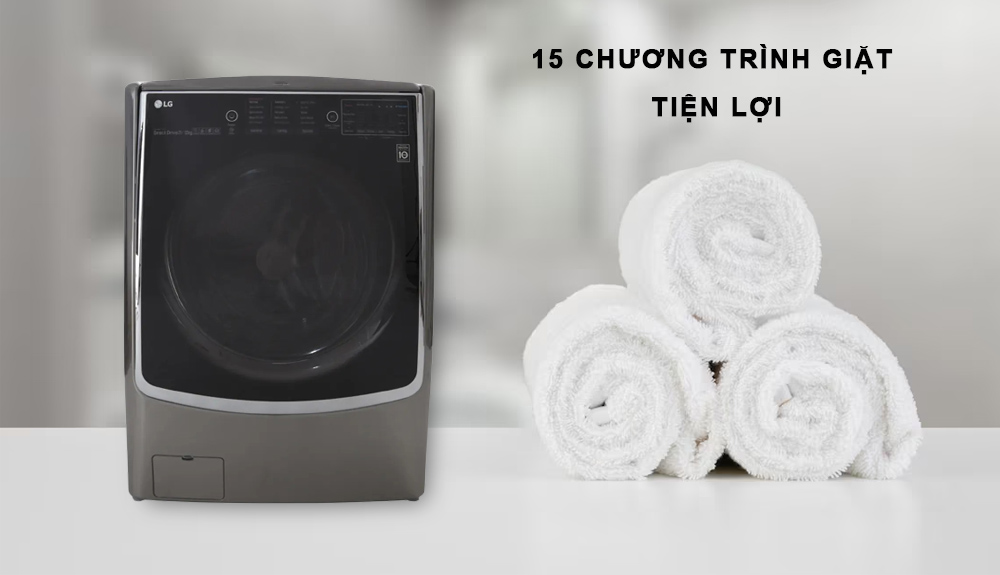 Máy giặt sấy F2721HTTV được tích hợp 15 chương trình giặt tiện lợi