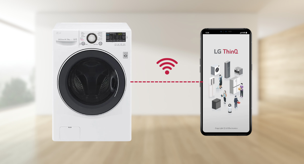 Ứng dụng ThinQ giúp bạn điều khiển máy giặt sấy LG từ xa