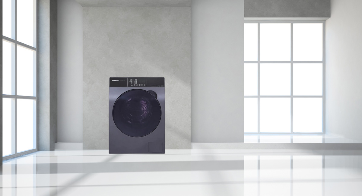 Máy giặt Sharp Inverter với kiểu dáng hiện đại, sang trọng