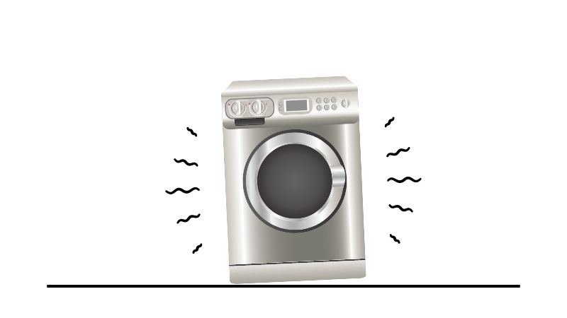Máy giặt di chuyển mạnh trong quá trình vận hành
