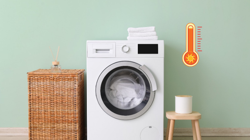 Cách tẩy vết nghệ trên áo trắng bằng chế độ nước nóng trên máy giặt