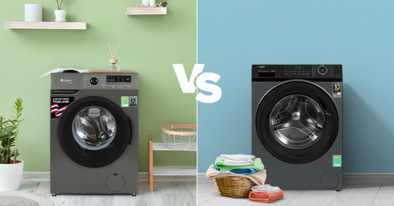 So sánh máy giặt Casper và Aqua