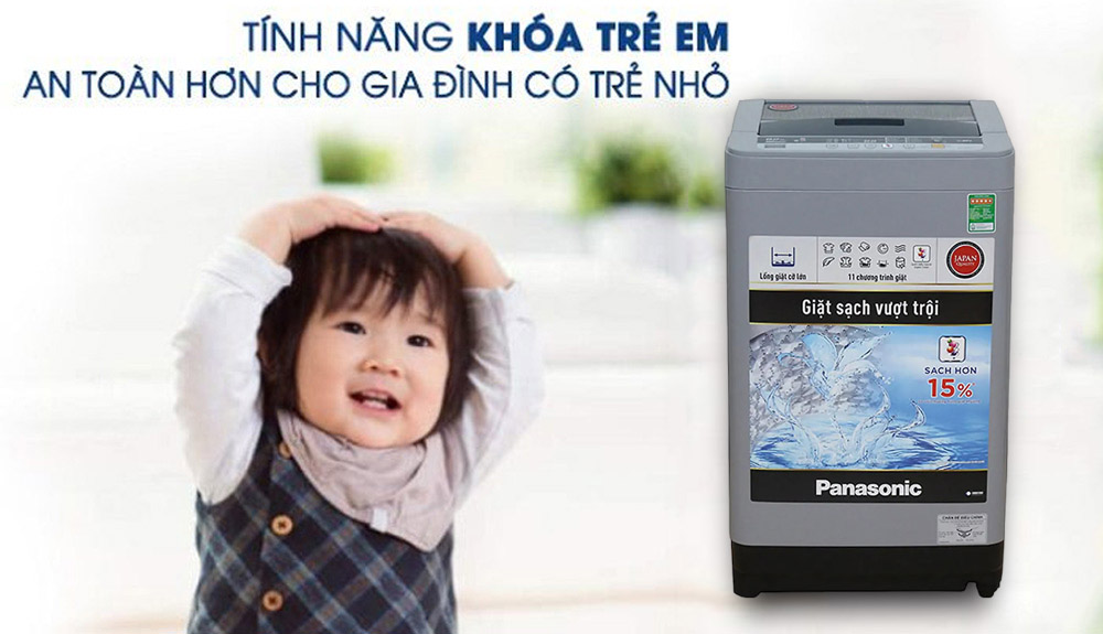 Tính năng khóa trẻ em của Máy Giặt Panasonic 9.0 Kg NA-F90VS9DRV
