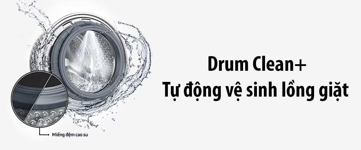 Tự động vệ sinh lồng giặt Drum Clean+