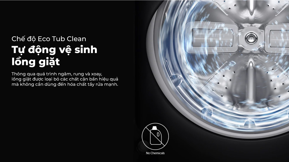 Tự vệ sinh lồng giặt không cần sử dụng hóa chất