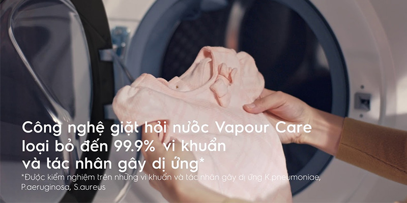 Vapour Care giữ cho quần áo sạch sẽ và diệt khuẩn