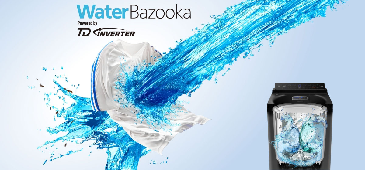 Xoáy nước mạnh mẽ Water Bazooka cùng hiệu ứng thác nước đôi
