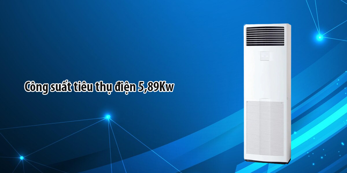 Công suất tiêu thụ điện 5,89Kw