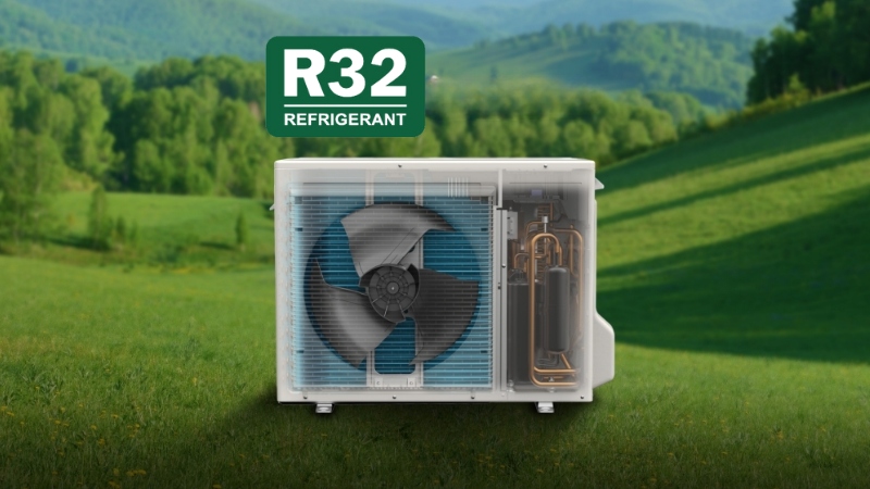 Sử dụng gas R32 giúp thiết bị làm lạnh nhanh, tiết kiệm điện