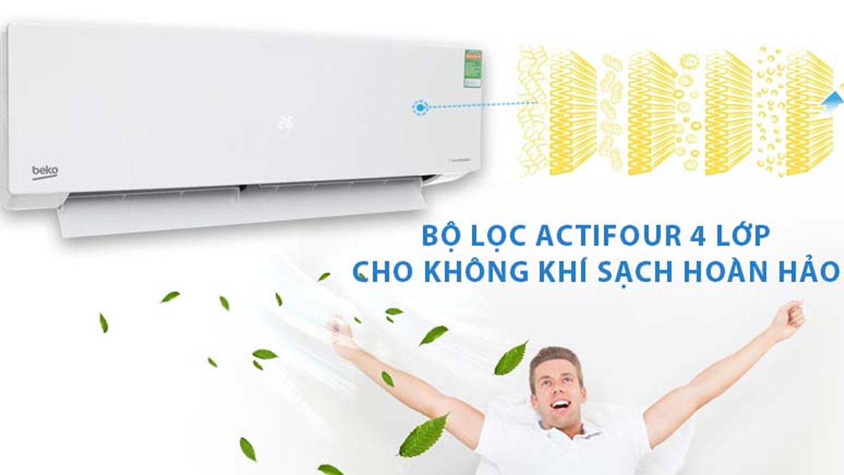 Màng lọc 4 lớp Actifour của máy lạnh Beko Inverter 1.5 HP RSVC13BV