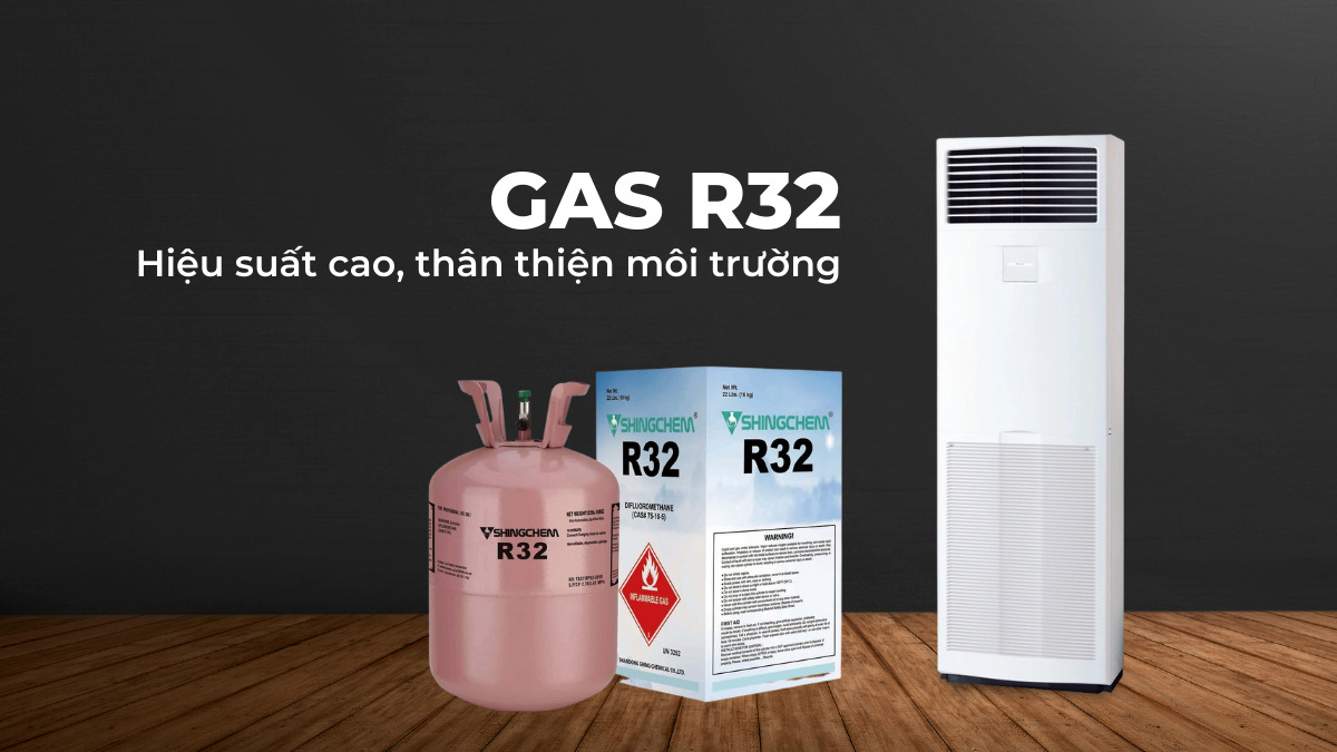 Gas R32 có hiệu suất cao giúp tiết kiệm điện năng đáng kể