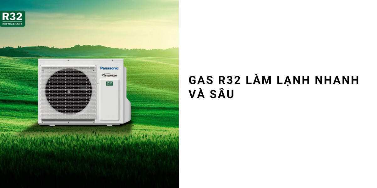 Máy lạnh âm trần Panasonic sử dụng loại Gas R32 nhằm góp phần bảo vệ môi trường