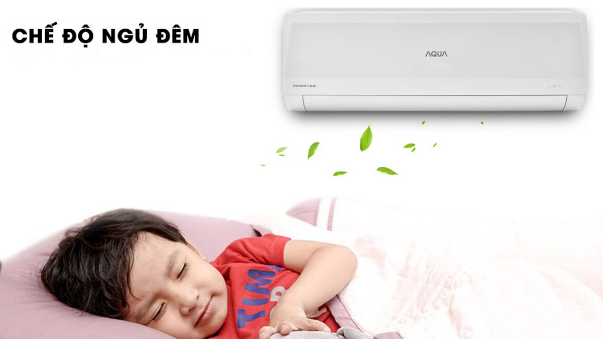 Chế độ ngủ đêm của máy lạnh Aqua Inverter 1.5 HP AQA-KCRV12WNZ