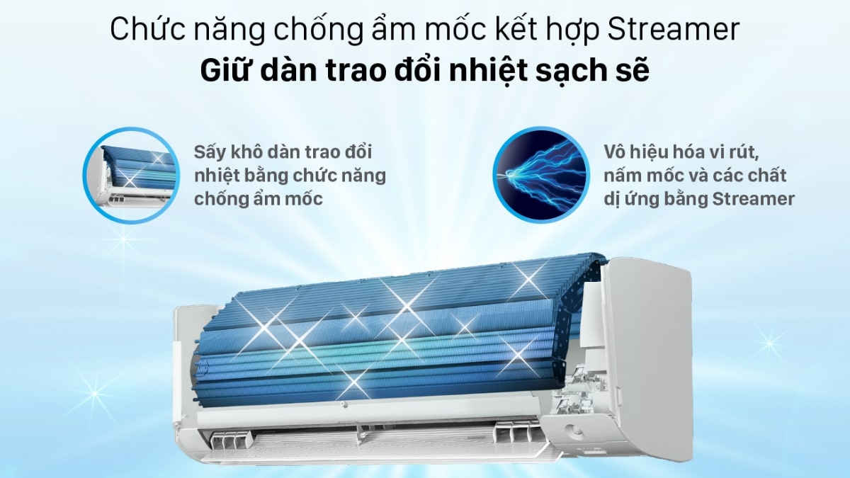 Công nghệ Streamer kết hợp chức năng chống ẩm mốc