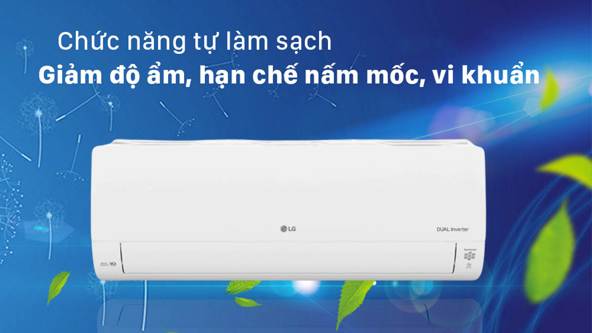Chức năng tự làm sạch của máy lạnh LG Inverter 1 Hp V10APH1