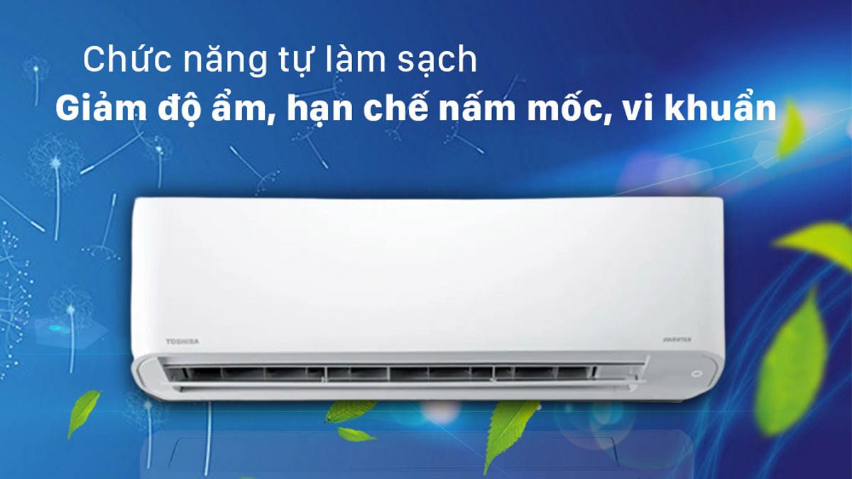 Chức năng tự làm sạch của máy lạnh Toshiba Inverter RAS-H18C3KCVG-V