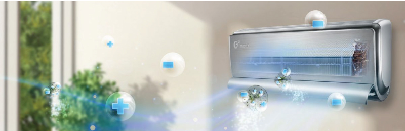 Máy lạnh Gree phân phát ion vào không-khí để diệt khuẩn