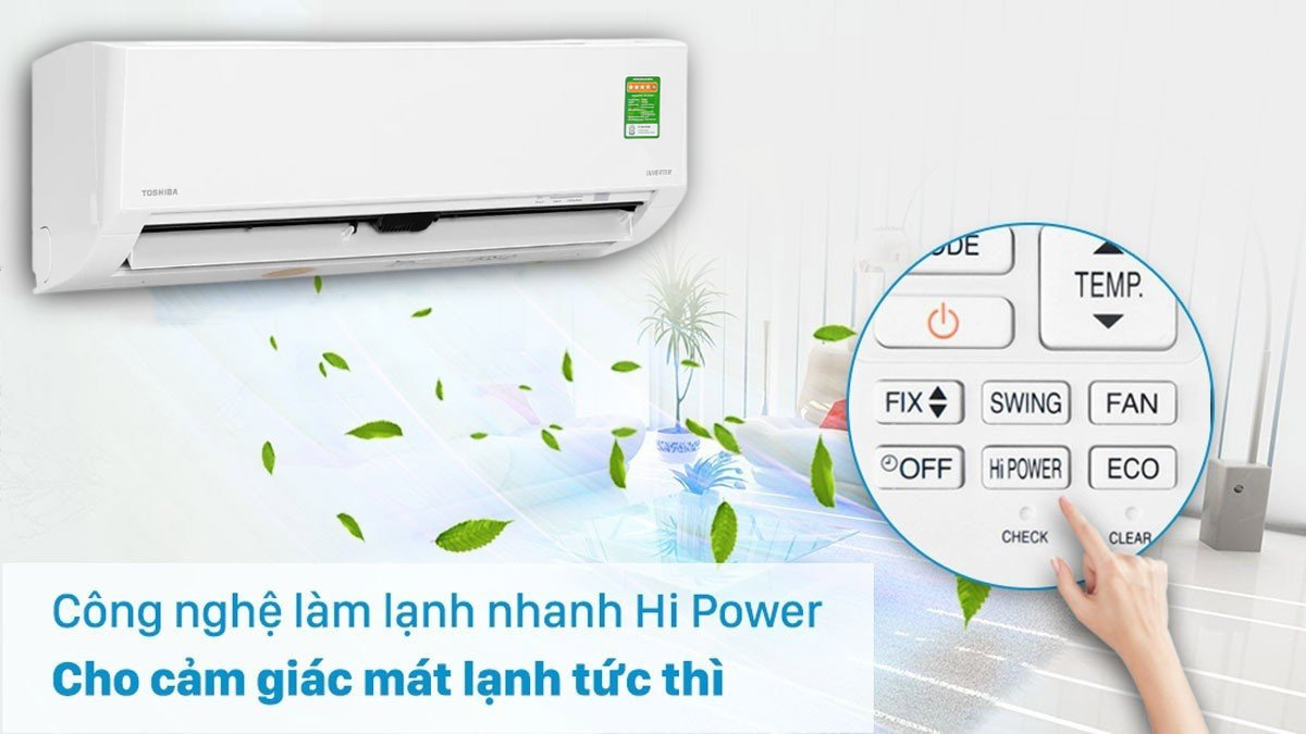 Công nghệ Hi Power của máy lạnh Toshiba Inverter 1 Hp RAS-H10L3KCVG-V