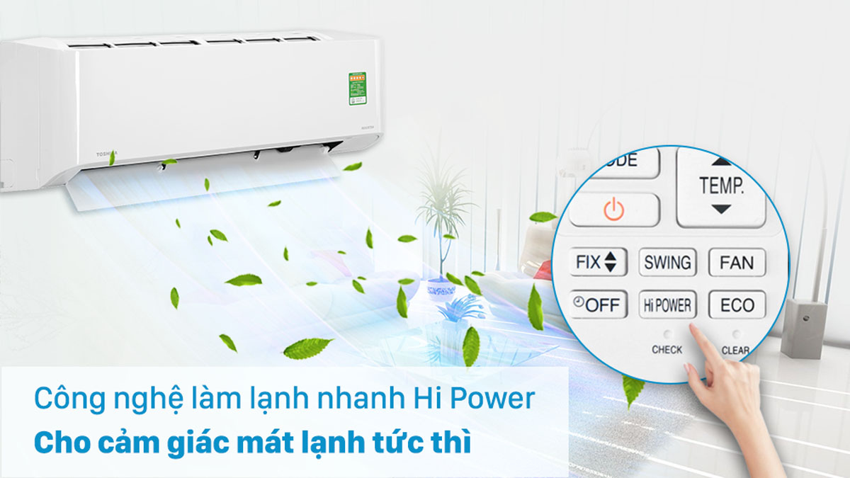 Công nghệ Hi Power của máy lạnh Toshiba Inverter 2HP RAS-H18L3KCVG-V