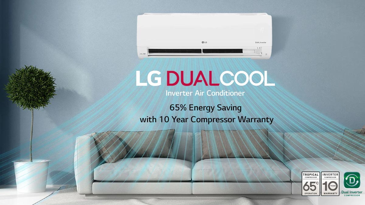 LG Dual Cool giúp máy lạnh tiết kiệm điện một cách hiệu quả