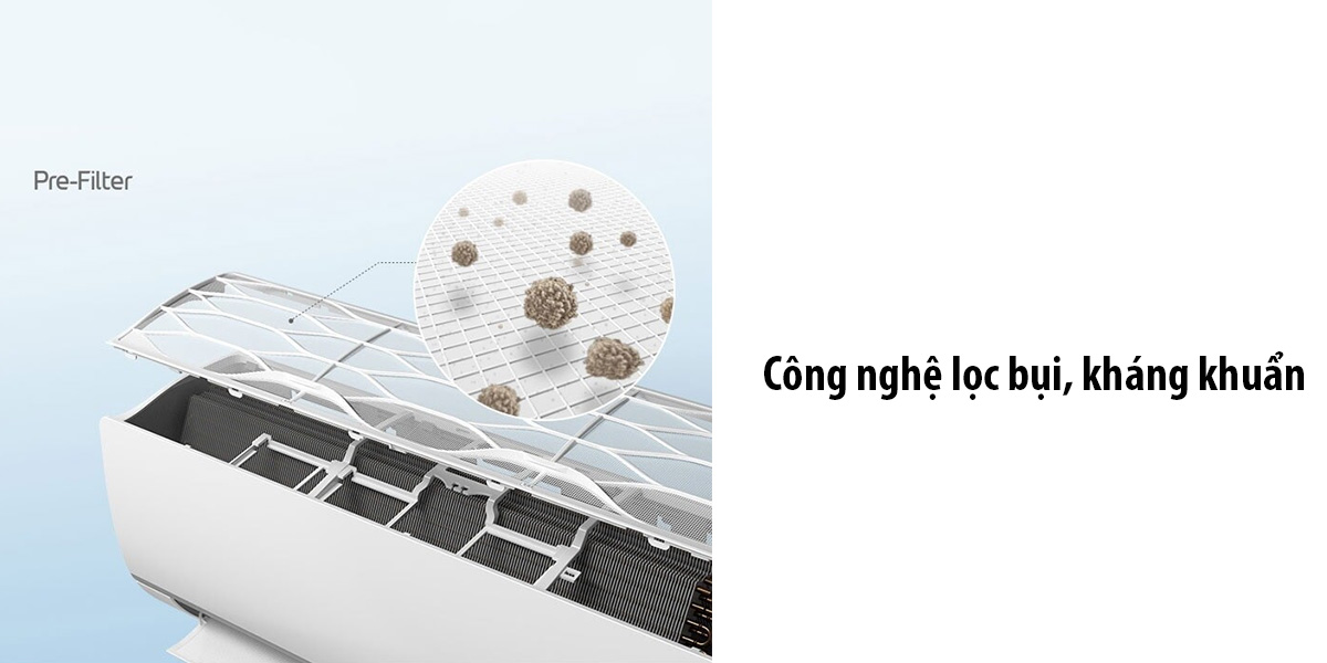 Công nghệ lọc bụi, kháng khuẩn Pre-filter