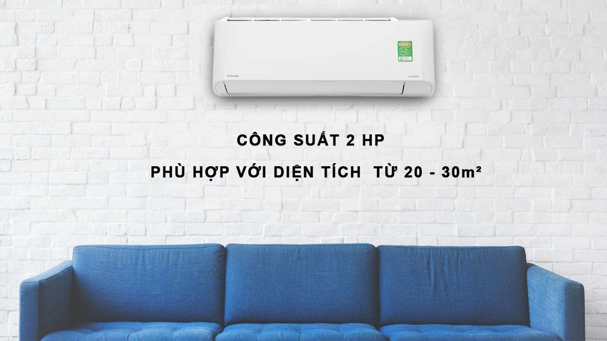Công suất 2HP của máy lạnh Toshiba Inverter RAS-H18L3KCVG-V