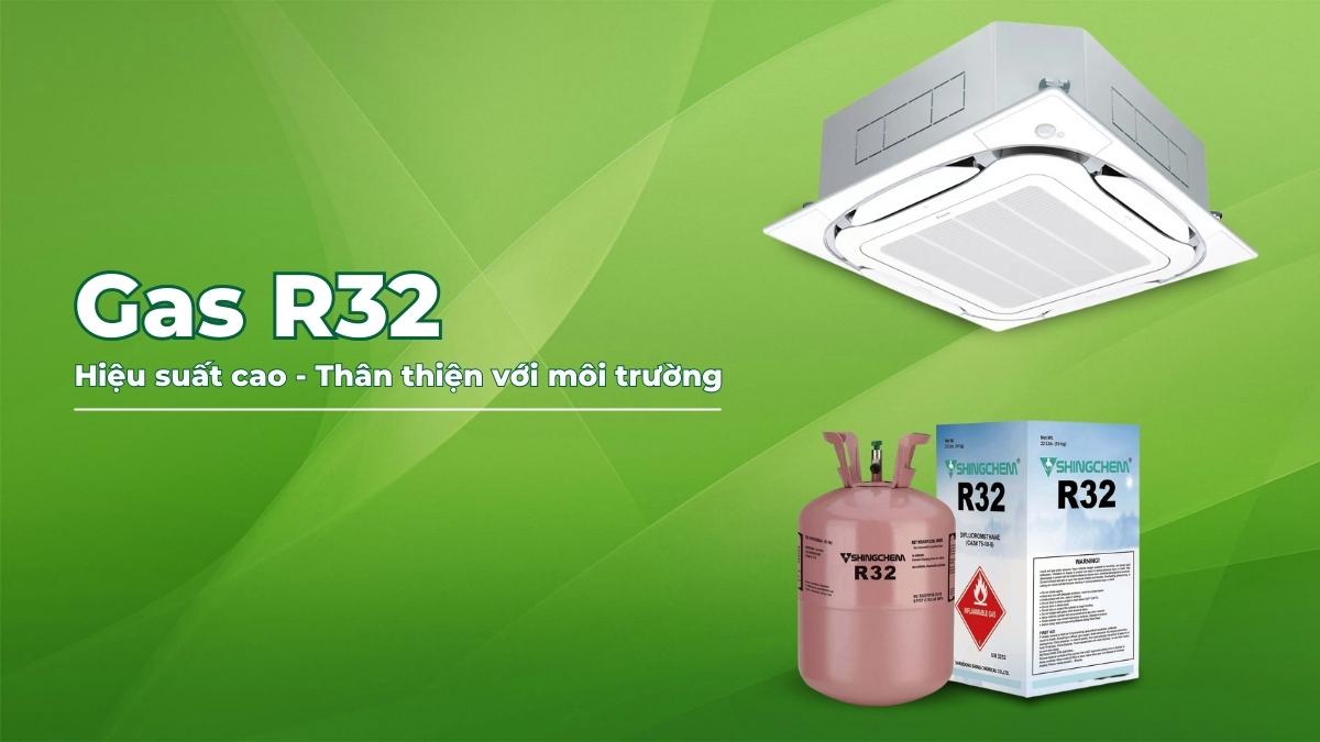 Gas R32 mang lại hiệu quả làm lạnh cao, hỗ trợ tiết kiệm điện