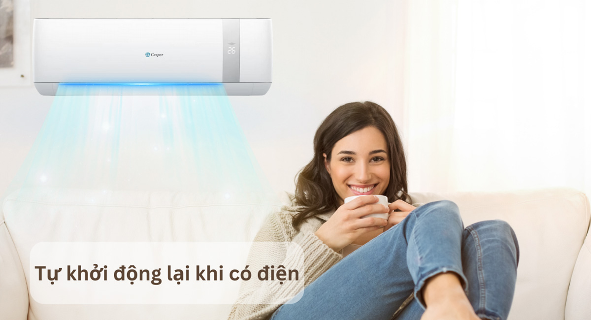 Tính năng tự khởi động lại trên máy lạnh Casper 1.5 HP