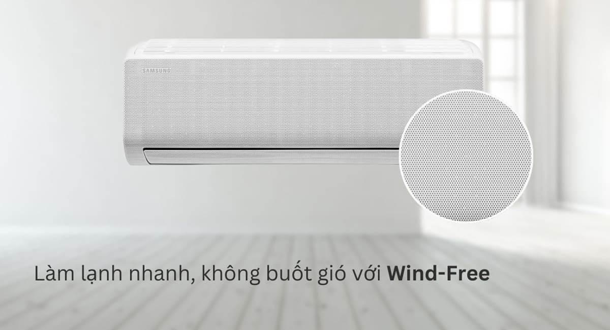 Làm lạnh nhanh, không buốt gió với công nghệ Wind-Free