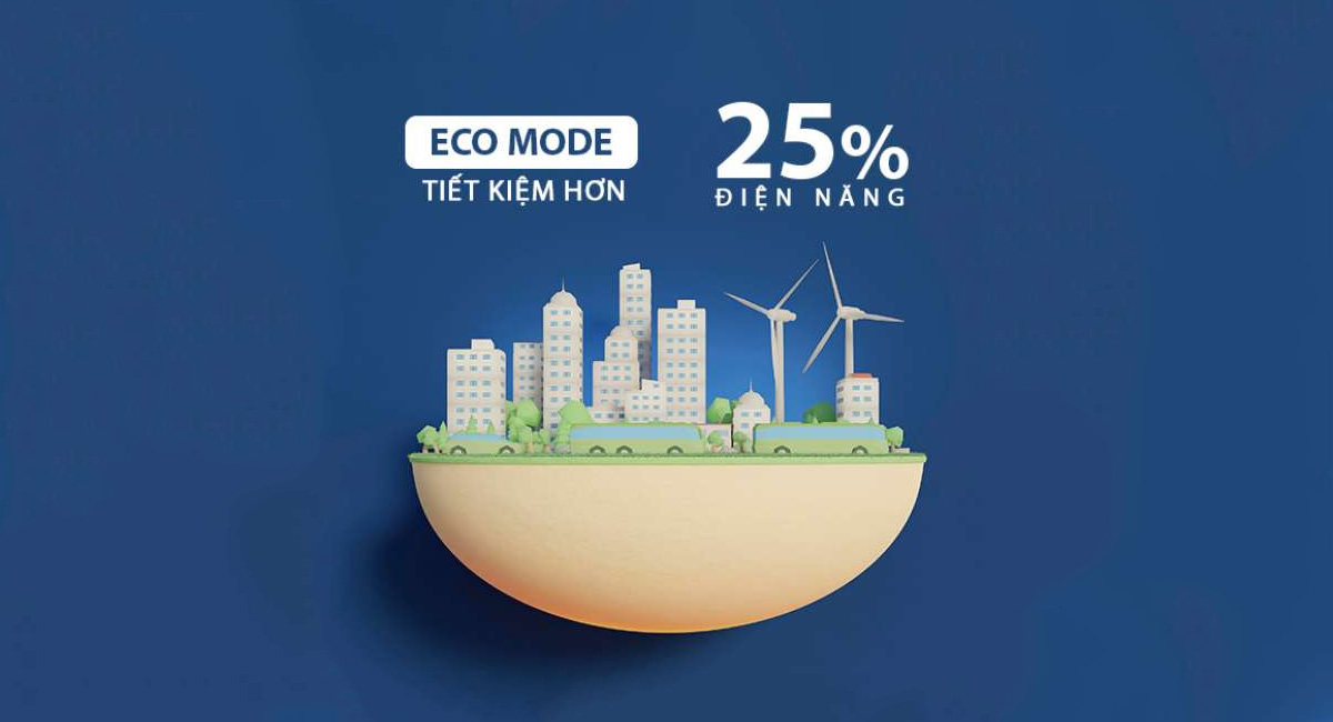 Chế độ Eco tiết kiệm điện năng lên đến 25%