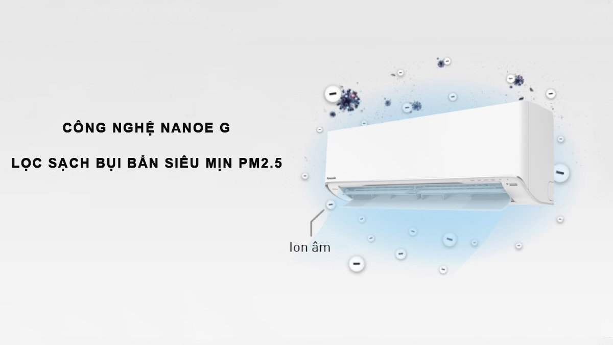 Panasonic Inverter 1 HP CU/CS-PU9XKH-8M sở hữu công nghệ Nanoe G