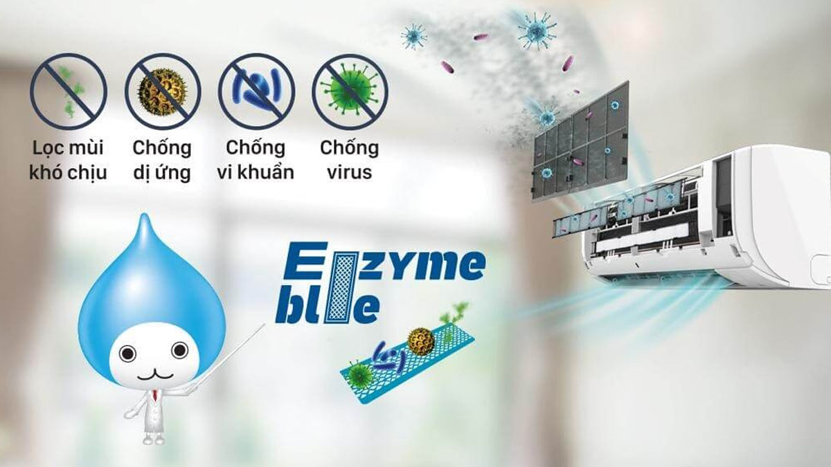 Phin lọc Enzyme Blue của máy lạnh Daikin 2.5 Hp FTKA60UAVMV