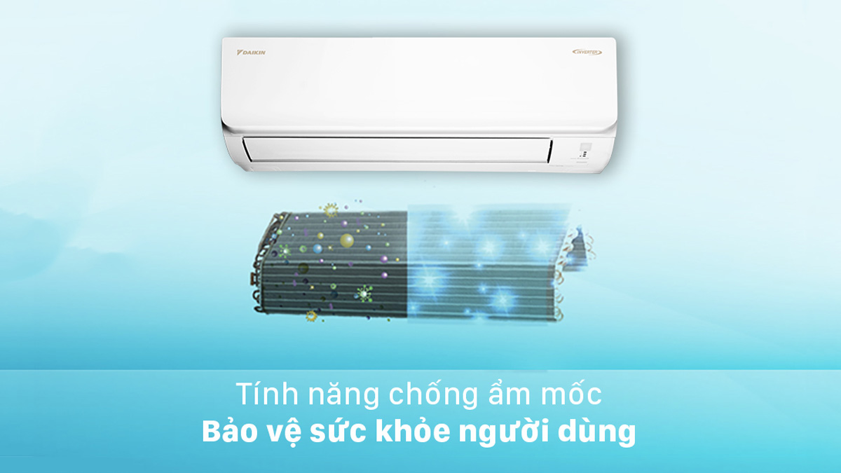Tính năng chống ẩm mốc của máy lạnh Daikin Inverter 2.5 Hp