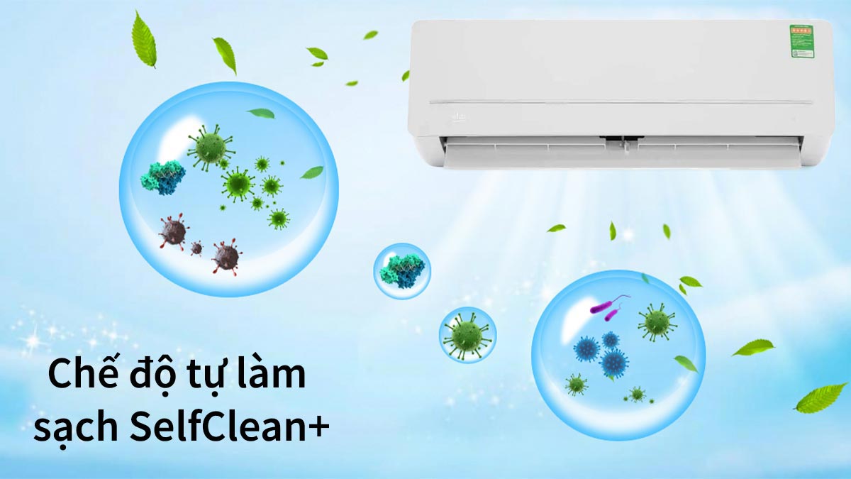 Chế độ tự làm sạch SelfClean+ trên máy lạnh Beko giúp người dùng có một bầu không khí trong lành hơn