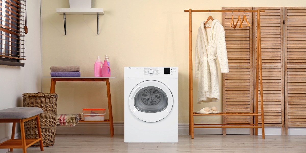 Máy sấy Beko màu trắng sang trọng, hiện đại