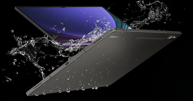 Galaxy Tab S9 Ultra sở hữu khả năng kháng nước và kháng bụi chuẩn IP68