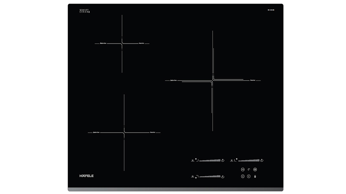 Bếp từ 3 vùng nấu Hafele HC-I6037B 536.61.801 sở hữu thiết kế sang trọng