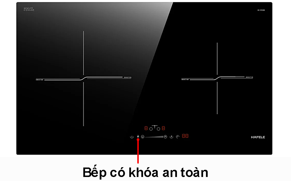 Khóa trẻ em tích hợp trên bếp từ Hafele HC-I7520B 536.61.827 