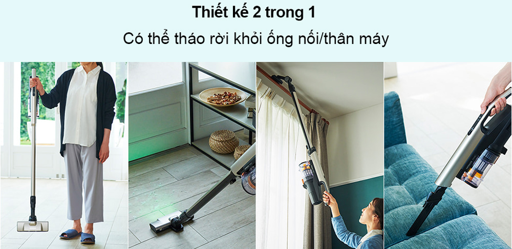 Máy hút bụi Hitachi PV-XL1K 24CV PWH thiết kế 2 trong 1