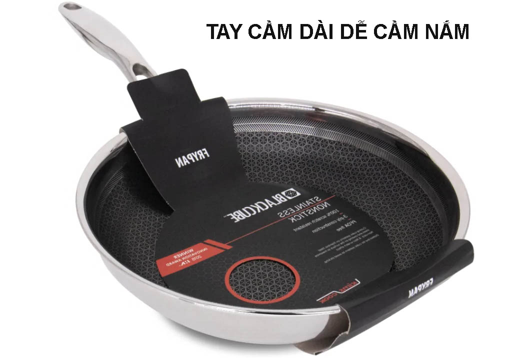 Tay cầm của chảo chống dính Kims Cook Blackcube 24cm