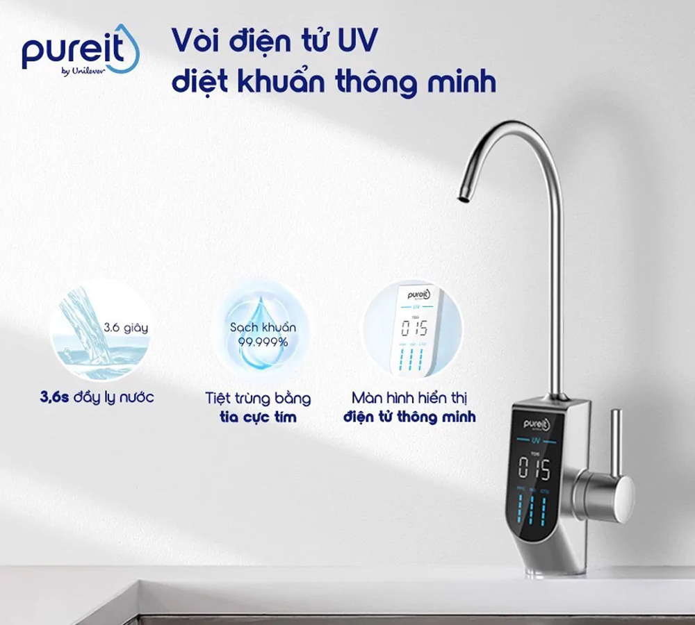 Vòi UV diệt khuẩn máy lọc nước Unilever Pureit Delica UR5840 