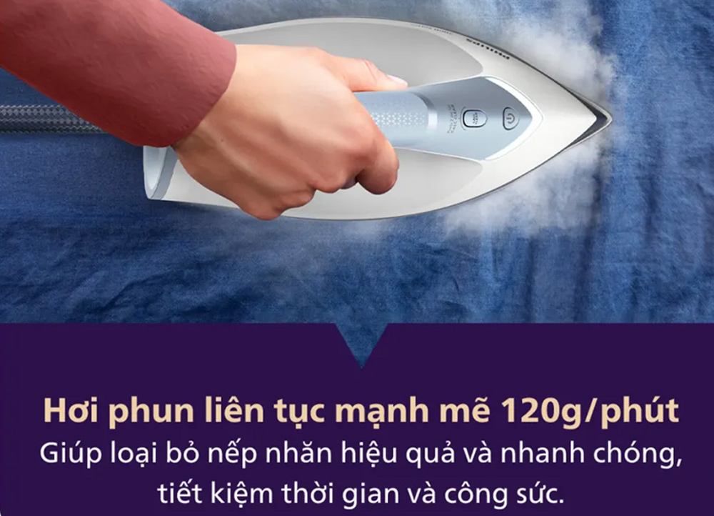 Bàn ủi hơi nước Philips PSG3000/20 phun hơi 120g/phút