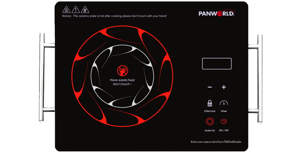 Mặt bếp hồng ngoại đơn Panworld PW-058(R) 2200W bằng kính chịu nhiệt 