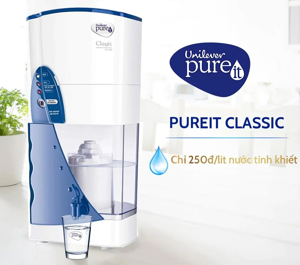 Máy lọc nước Unilever Pureit Classic có công suất lọc cao