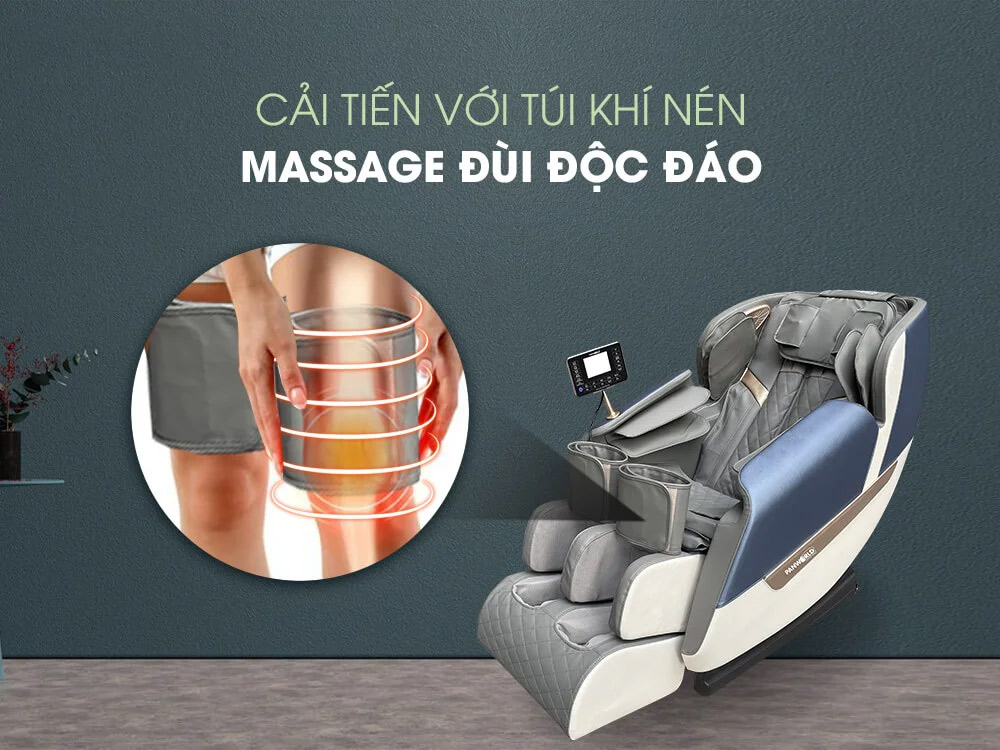 Túi khí massage đùi của ghế massage Panworld PW-4255