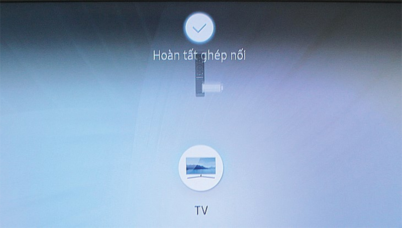 Remote kết nối thành công với tivi Samsung
