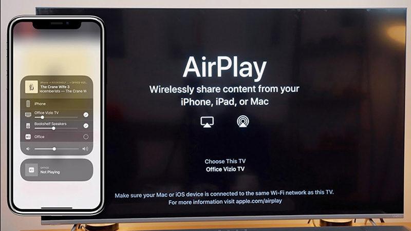 Apple AirPlay 2 truyền tải nội dung từ iPhone lên tivi